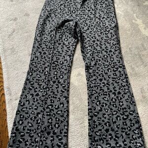 Maeve cropped kick flare Gray Leopard Print Women's Pants